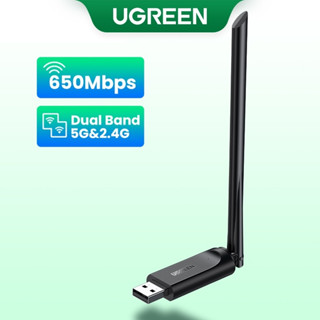 USB Thu Sóng Wifi 650Mbps có ăng ten băng tần kép 5G & 2.4G USB phát wifi dành cho máy tính để bàn laptop nhỏ gọn 