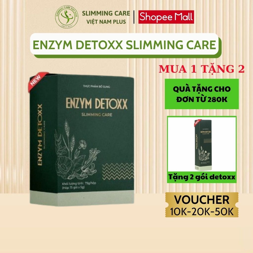 Enzym Detoxx Slimming Care, detox thanh lọc cơ thể, thải độc hạn chế hình thành mỡ bụng hỗ trợ giảm cân an toàn hiệu quả