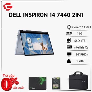 [New 2024] Laptop Dell Inspiron 14 7440 2-IN-1 (CoreTM 7 150U RAM 16GB SSD 1TB 14 inch FHD+ Touch Windows 11)