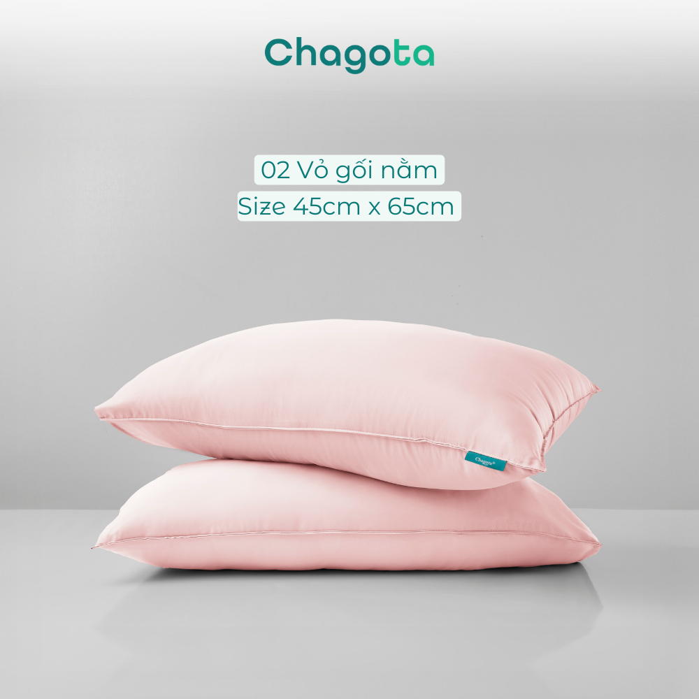 Bộ Ga Gối 3 Món Silk Ice Chagota, Chất Liệu Mềm Mát, Tạo Cảm Giác Mát Lạnh 1mx2m-2mx2m2 ( 2 Vỏ Gối+1