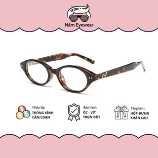 Kính mắt mèo GM x MM Hàn Quốc kính oval nhỏ gọng thời trang cho nam nữ Nấm Eyewear 3857