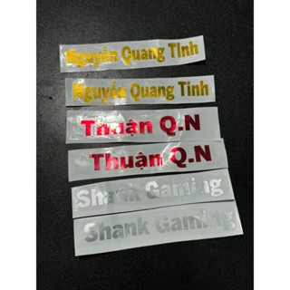 Tem Tên Crom siêu bóng - shop sẽ lấy tên đặt hàng của các bạn nha