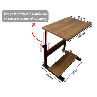 Bàn di động Enter BG105 60x40cm, Bàn nâng hạ đa năng, Bàn gỗ đa chức năng
