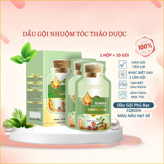 Dầu gội nhuộm tóc thảo dược nhân sâm, dầu gội phủ bạc tóc thảo mộc, nuôi dưỡng tóc khoẻ óng mượt