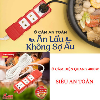 Ổ cắm điện công suất lớn 4000W Điện Quang chịu tải cao 2 bếp từ ĐQ ESK HP