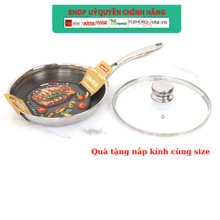 Chảo chống dính inox 304 liền khối Blackcube Bếp Từ Cào Không Xước KimsCook   - 20cm/22cm/24cm/26cm/28cm/30cm/32cm