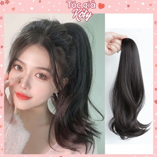 Tóc giả ngoạm thẳng lơi Koty, tóc ngoặm xoăn ngắn đuôi ngựa cho nữ