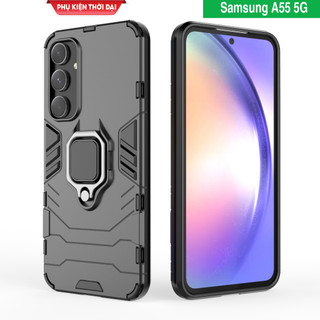 Ốp lưng Samsung A55 5G Iron Man Iring cao cấp giá đỡ xem phim siêu bền