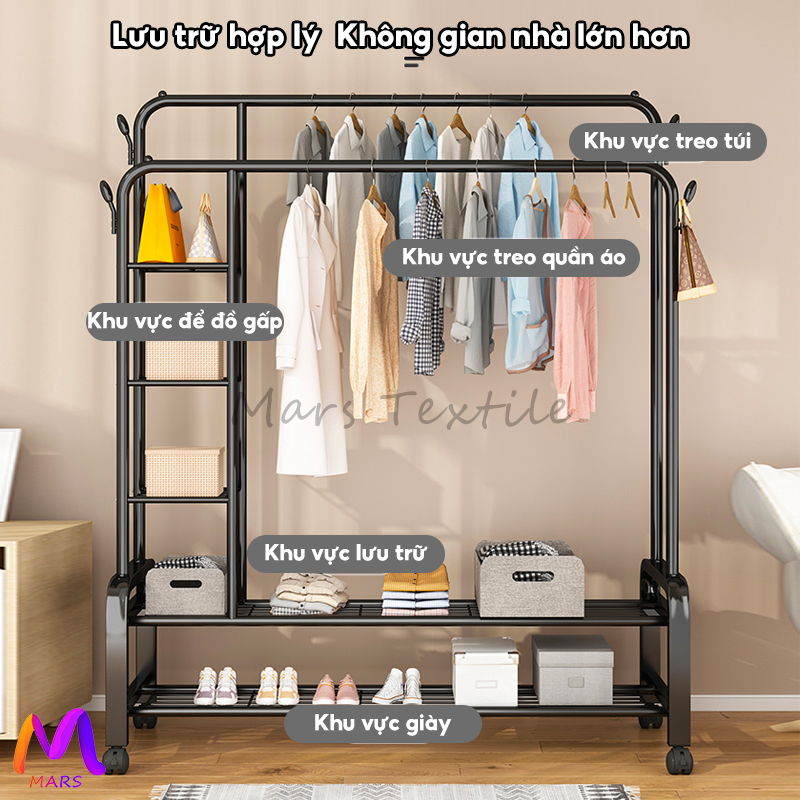 𝑴𝒂𝒓𝒔 sào treo quần áo Có Bánh Xe Kệ Treo Quần Áo Treo Quần Áo Đa Dạng Mẫu Mã Kích Thước Màu Sắc Sắc | BigBuy360 - bigbuy360.vn
