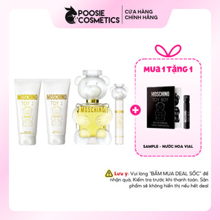 Gift set nước hoa 4 món Moschino Toy 2 EDP (EDP 100ml,EDP 10ml,Body Lotion 100ml & Shower Gel 100ml)