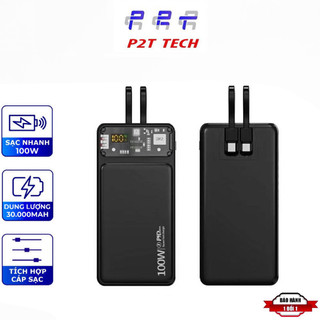Sạc dự phòng Power Bank 100w công suất nhanh,pin dự phòng 30000mah trâu độ bền tốt phù hợp nhiều dòng điện thoại có BH