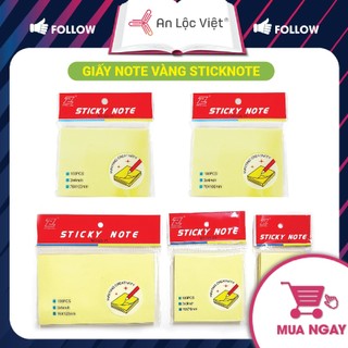 Combo 3 tập giấy note / giấy ghi nhớ vàng kami loại đẹp nhiều kích cỡ