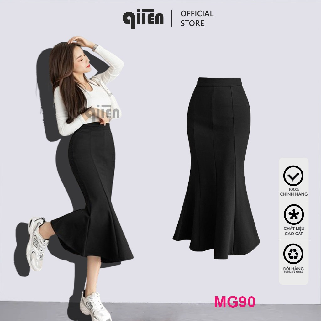 Chân Váy Đuôi Cá QIIEN Chân Váy Body Đuôi cá Dài 85cm Chất Liệu Umi Co Dãn Tôn Dáng MG90