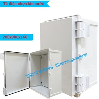  Tủ điện hộp kỹ thuật nhựa ngoài trời  trong nhà 200x300x160 mm - nhựa ABS hàng chính hãng 
