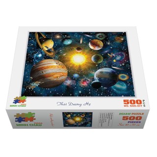 Bộ Tranh Xếp Hình Minh Châu 500 Mảnh – Thái Dương Hệ (40x50cm)