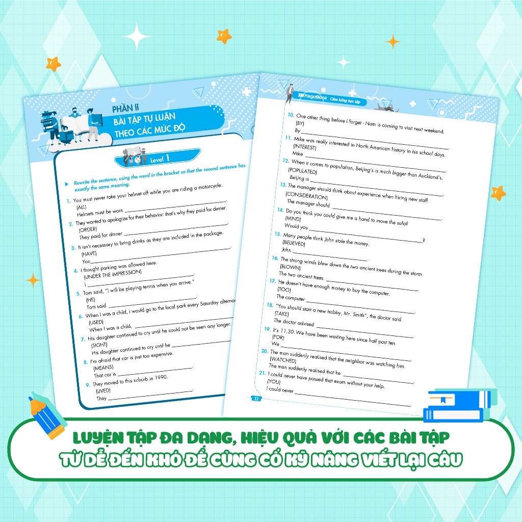 Sách Tự Học Đột Phá Tiếng Anh - Kỹ Năng Viết Lại Câu Tiếng Anh | BigBuy360 - bigbuy360.vn