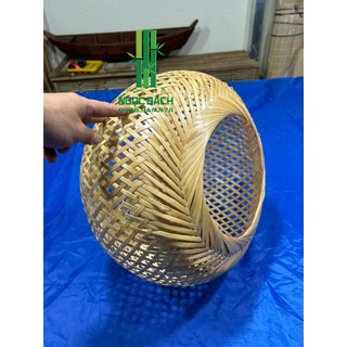 Đèn Lồng Mây Tre 1 Lớp Nan Cật Size 40cm  - Đèn Mây Tre Trang Trí - Decor
