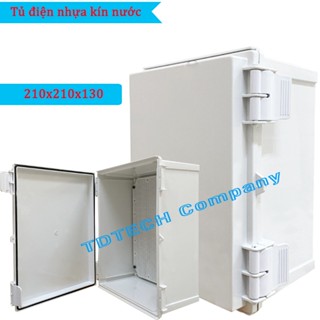  Tủ điện hộp kỹ thuật nhựa ngoài trời  trong nhà 210x210x130 mm - nhựa ABS hàng chính hãng 