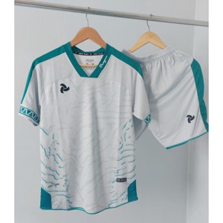 Quần áo đá bóng nam nữ DRAGON 2 - MÀU XÁM XANH chất thun mè, thoáng mát