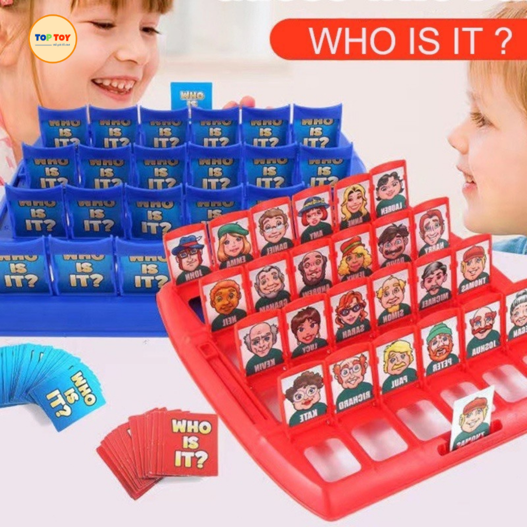Bộ đồ chơi board game đối kháng 2 người, Who is it bảng đoán nhân vật giúp bé rèn luyện trí nhớ Top 