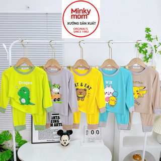 (Bé 7kg_ 40KG) LDD22  Bộ Dài Tay Cho Bé  Thun Lạnh Cao Cấp Mềm Mịn Thoáng Mát Hàng Chuẩn Loại 1 MINKY MOM Dễ Chịu.