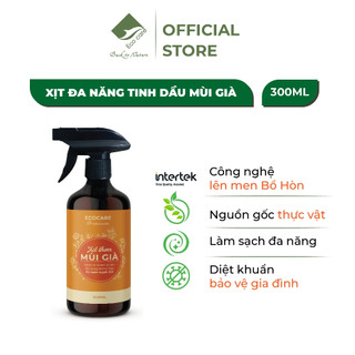Xịt Đa Năng Hữu Cơ Bồ Hòn Tinh Dầu Mùi Già 300ml ECOCARE Lau Kính, Gương, Mặt Bếp, Phòng Khách, Bếp Gas, Bếp Từ