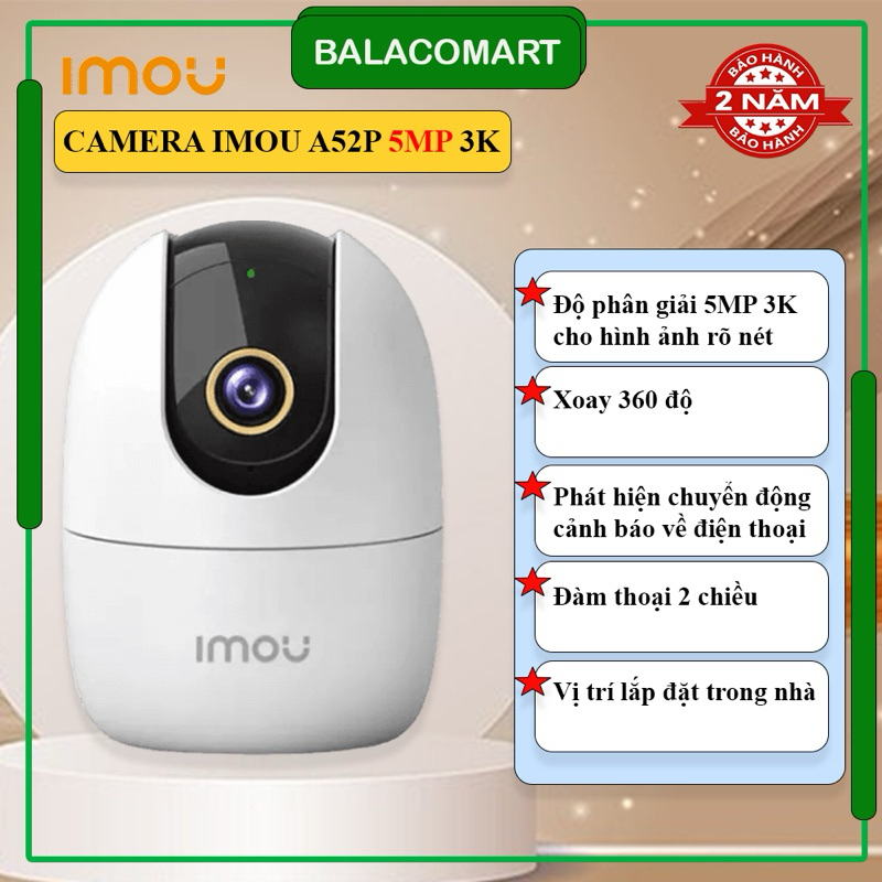 Camera Imou A52P 5MP RANGER 2 xoay 360 độ đàm thoại 2 chiều