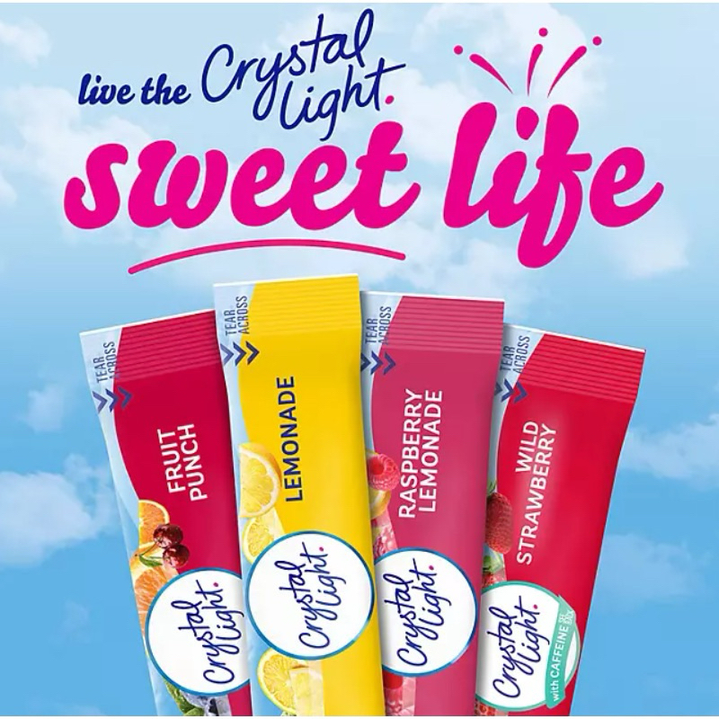 Crystal Light 1 gói Bột Pha Nước Trái Cây không đường Crystal Light Gói Nhỏ