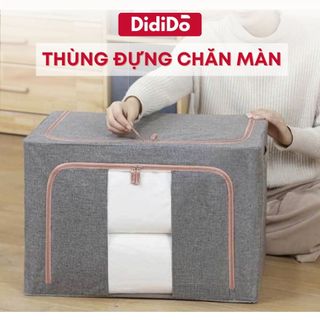 Thùng Vải Đựng Chăn Màn Khung Inox Mẫu Mới DidiDo