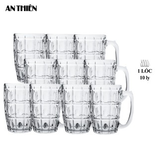 Combo 10 ly mica uống bia giả thủy tinh cao cấp dùng cho gia đình, hàng quán