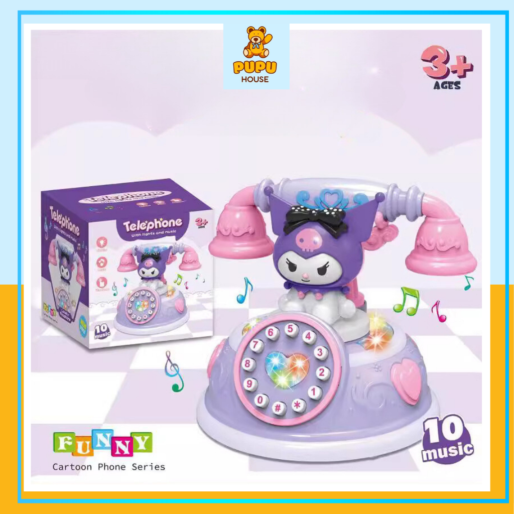 Điện Thoại Đồ Chơi Cho Bé Đồ Chơi Kuromi Điện Thoại Kuromi Có Đèn Nhạc Bộ Đồ Chơi Điện Thoại Bàn Kur