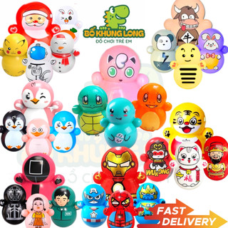 Lật đật mini đồ chơi lật đật mini doraemon squidgame cho bé combo lật đật mini đồ chơi cho bé bố khủng long