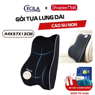 Gối tựa lưng cao su non CECILA, Dành cho dân văn phòng, Lái xe, Thiết kế ôm trọn lưng, Giúp thư giãn, Giảm đau mỏi lưng.