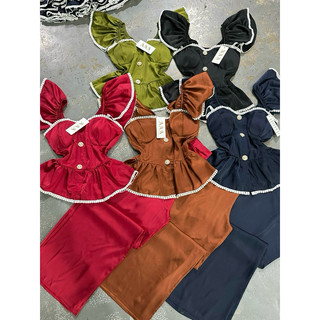 Bộ mặc nhà,mizama,tiểu thư tay cánh tiên phối ren quần ống suông áo có bo thun phía sau 40/55kg mặc vừa phom đẹp