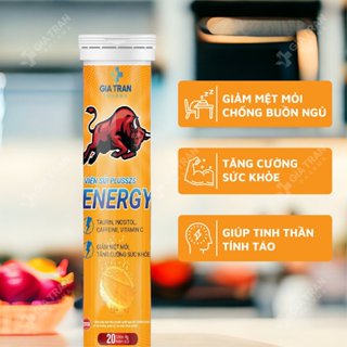 Viên sủi tăng lực Plusszs Energy Nhân Khang giúp cơ thể tỉnh táo giảm mệt mỏi tăng cường sức khoẻ