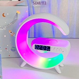  Đế sạc không dây SDHI Đế loa TF RGB Đèn ngủ Trạm sạc nhanh cho IPhone Samsung Xiaomi Huawei  vn  
