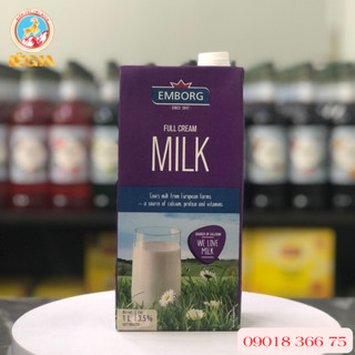 EMBORG - SỮA TƯƠI NGUYÊN KEM (FULL CREAM) ĐAN MẠCH - HỘP 1 LÍT, THÙNG GIÁ TỐT