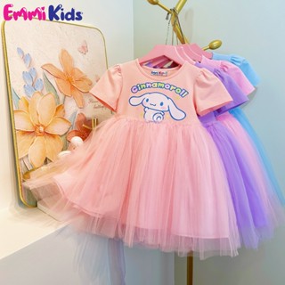 B46 -EMMIKIDS Váy cho bé gái Kuromi, đầm trẻ em chất thun COTTON mát mẻ tùng xòe (10-39kg) Noel, Tết