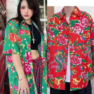 Áo sơ mi con công cổ điển unisex cho nam và nữ