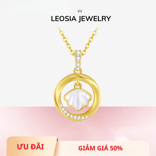 Dây chuyền nữ mạ vàng 14k mặt ngọc cao cấp leosia jewelry s1pc1428y