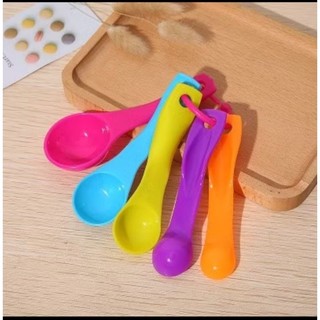 Bộ 5 thìa đong định lượng sắc màu