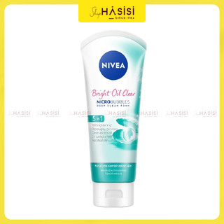 Sữa Rửa Mặt Trắng Da, Sạch Nhờn NIVEA - Bright Oil Clear Micro Bubbles Deep Clean Foam 5in1 100g