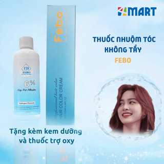 Thuốc nhuộm tóc 16 màu, thuốc nhuộm tóc không tẩy Febo, bảng màu đa dạng, tặng kèm thuốc dưỡng, thuốc trợ oxy.