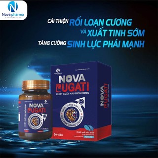 Bổ Thận Tráng Dương, Tăng Cường Sinh Lý Nam Giới Nova Bugati Nova Pharma, Lọ 30 Viên