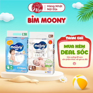 Bỉm/tã dán/quần cao cấp Moony Bé Trai Bé Gái L44/XL38/XXL26 - Hàng chính hãng