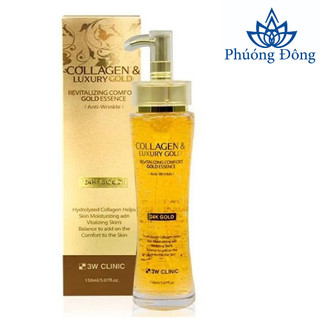 Serum Tinh Chất Vàng Dưỡng Trắng Tái Tạo Da Collagen & Luxury Gold 3W Clinic 150ml