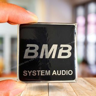Logo loa bmb dán thùng loa vuông 5cm - 2 tem