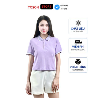 Áo polo croptop nữ Toson chất liệu cotton pique mềm mại TOSON AP421