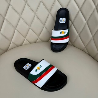 Dép lê nam quai ngang gucci 4 sọc phối màu siêu đỉnh-dép nam GC hot trend đủ size đủ màu