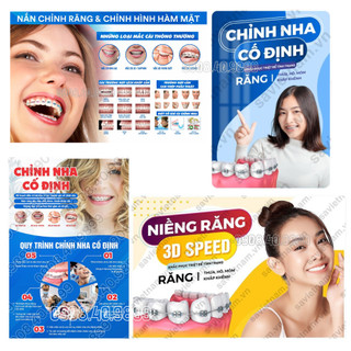 [Decal] Tranh nha khoa "Nắn chỉnh răng/ Chỉnh hình hàm mặt"